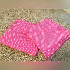 Pottery Barn Kids Pink Polka Dot Curtain panels set of 2 44”x63”